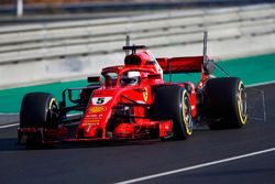 Sebastian Vettel, Ferrari SF71H, carries sensor equipment