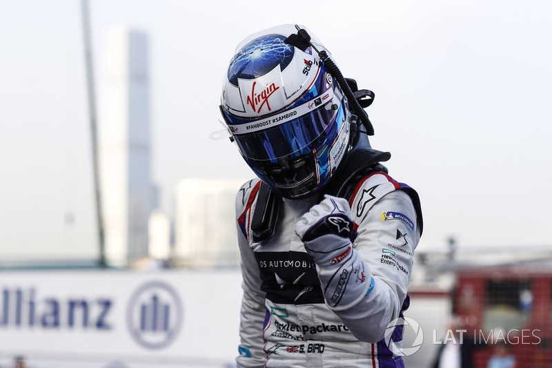 Sam Bird, DS Virgin Racing, celebra después de ganar la carrera