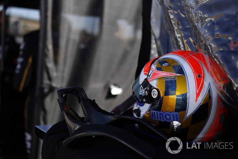 Le casque de James Hinchcliffe, Schmidt Peterson Motorsports Honda