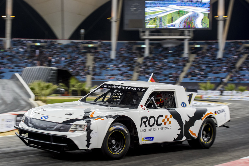 Timo Bernhard of Team Germany driving the Xtreme Pickup
