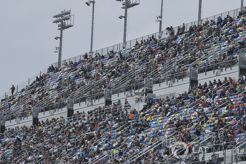 Crowd in front grandstands