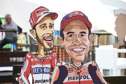 Una caricatura di Andrea Dovizioso, Ducati Team