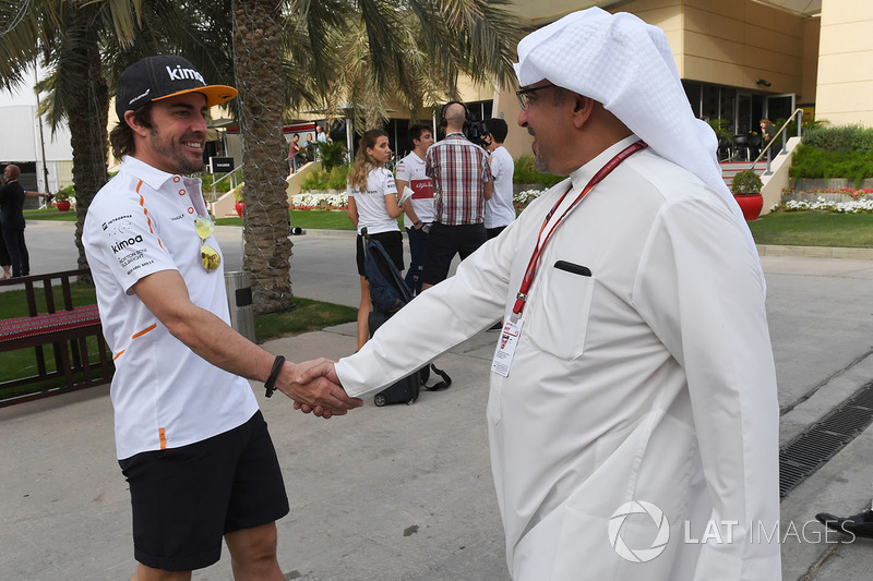 Fernando Alonso, McLaren y el Príncipe Heredero Shaikh Salman bin Hamad Al Khalifa