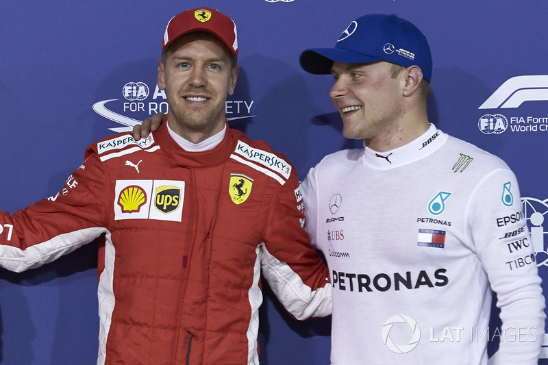 Pole: Sebastian Vettel, Ferrari, Valtteri Bottas, Mercedes AMG F1