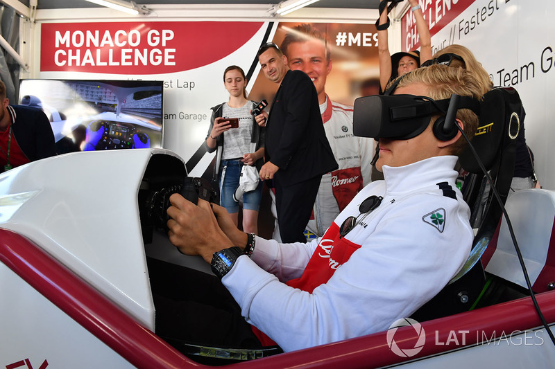 Marcus Ericsson, Sauber menjajal VR di Monaco GP Challenge