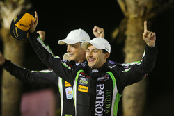 Overall podium: winners Pipo Derani, Johannes van Overbeek, Nicolas Lapierre Tequila Patron ESM Nissan