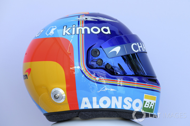 Casco de Fernando Alonso en 2018