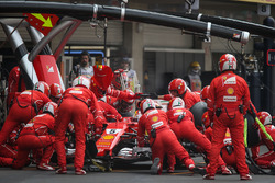 Sebastian Vettel, Ferrari SF70H makes a pitstop