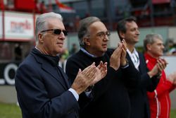 Piero Lardi Ferrari, vicepresidente de Ferrari y Sergio Marchionne, CEO FIAT Chrysler Automobiles