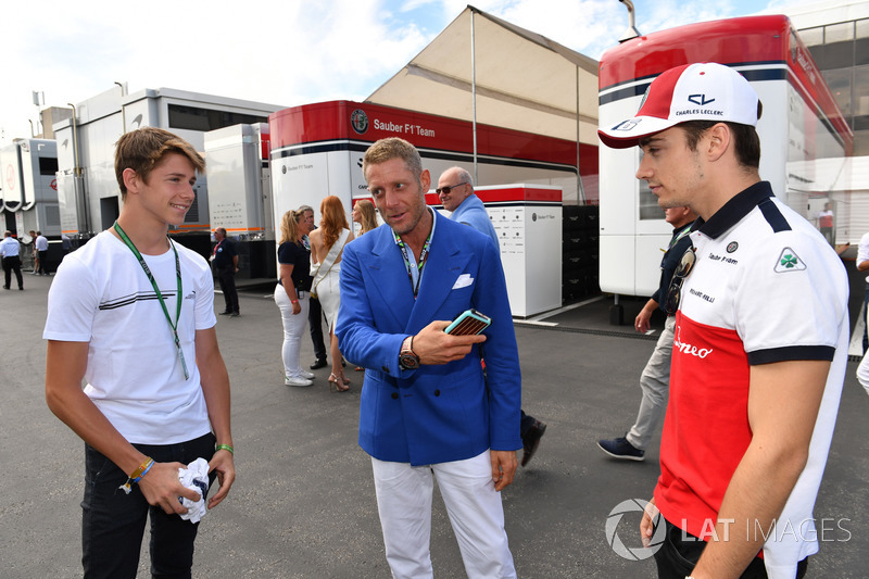 Charles Leclerc, Sauber, Lapo Elkann, Fiat