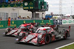 #1 Rebellion Racing Rebellion R-13: Andre Lotterer, Neel Jani, Bruno Senna #3 Rebellion Racing Rebellion R-13: Thomas Laurent, Mathias Beche, Gustavo Menezes