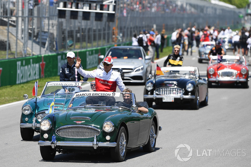 Marcus Ericsson, Sauber lors de la parade des pilotes