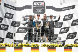 Podium: Race winner Thed Björk, YMR Hyundai i30 N TCR, second place Frédéric Vervisch, Audi Sport Team Comtoyou Audi RS 3 LMS, third place Yvan Muller, YMR Hyundai i30 N TCR