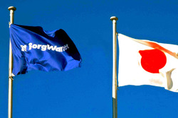 BorgWarner and Japanese flags