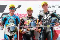Podio: il vincitore della gara Brad Binder, Red Bull KTM Ajo Moto2, il secondo classificato Joan Mir, Marc VDS Moto2, il terzo classificato Luca Marini, Sky Racing Team VR46 Moto2