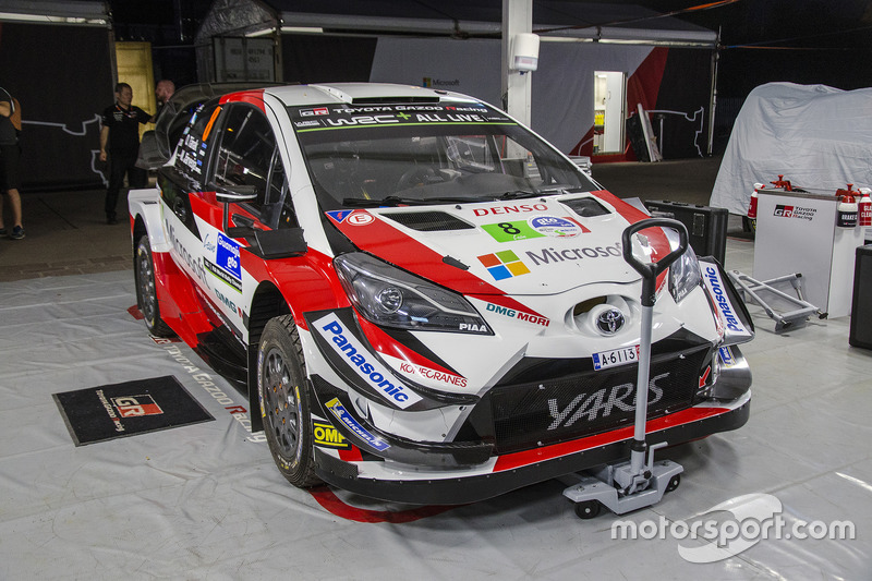 El coche de Ott Tänak, Martin Järveoja, Toyota Gazoo Racing WRT Toyota Yaris WRC