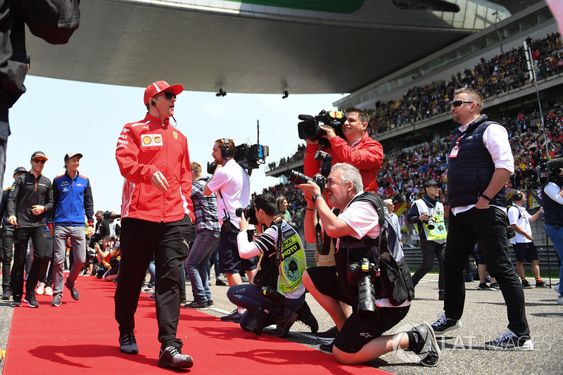 Kimi Raikkonen, Ferrari on the drivers parade