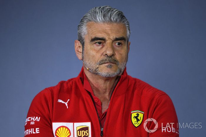 Maurizio Arrivabene, director de Ferrari, en la rueda de prensa de la FIA