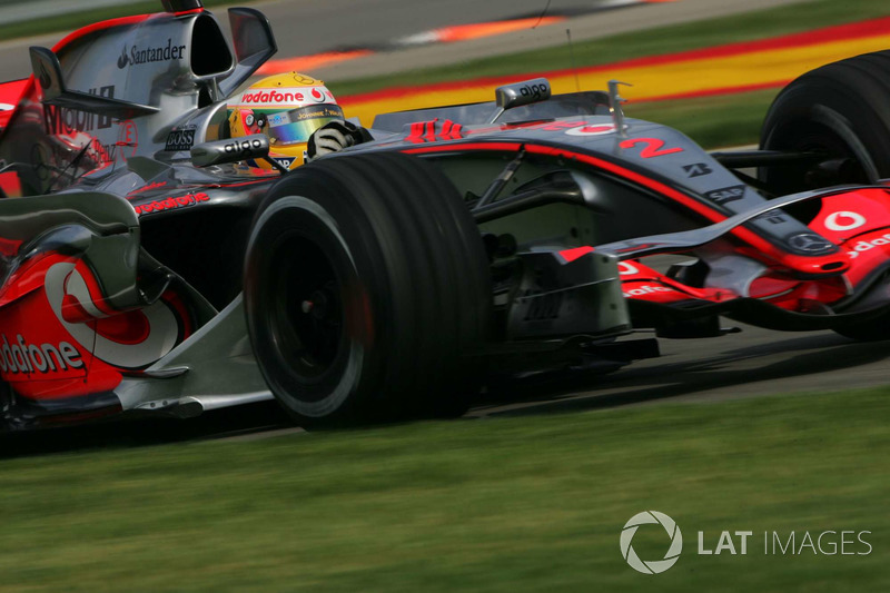 Podium: race winner Lewis Hamilton, McLaren Mercedes, second palce Fernando Alonso, McLaren Mercedes