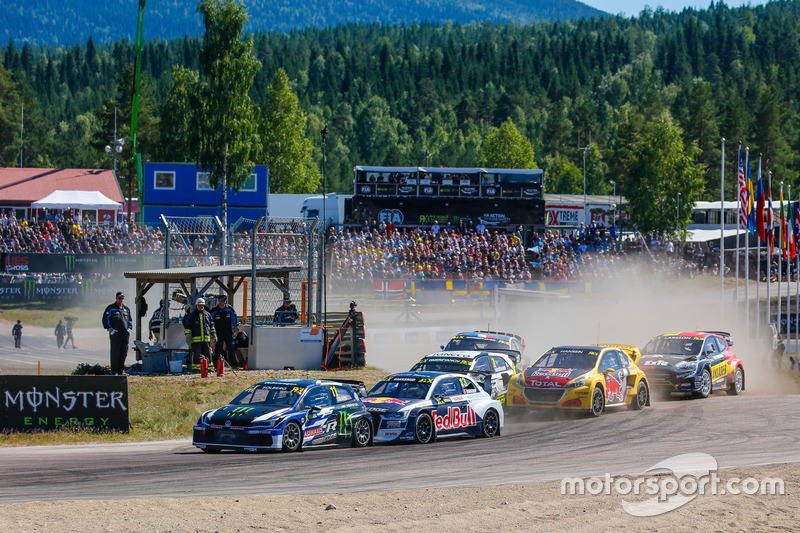 Petter Solberg, PSRX Volkswagen Sweden VW Polo Gti, Andreas Bakkerud, EKS RX Audi S1