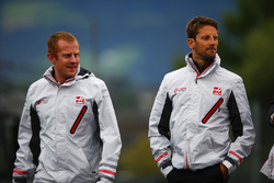 Romain Grosjean, Haas F1 Team, loopt een rondje over het circuit