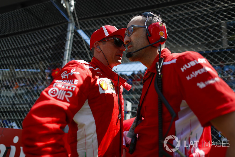 Kimi Raikkonen, Ferrari, on the grid