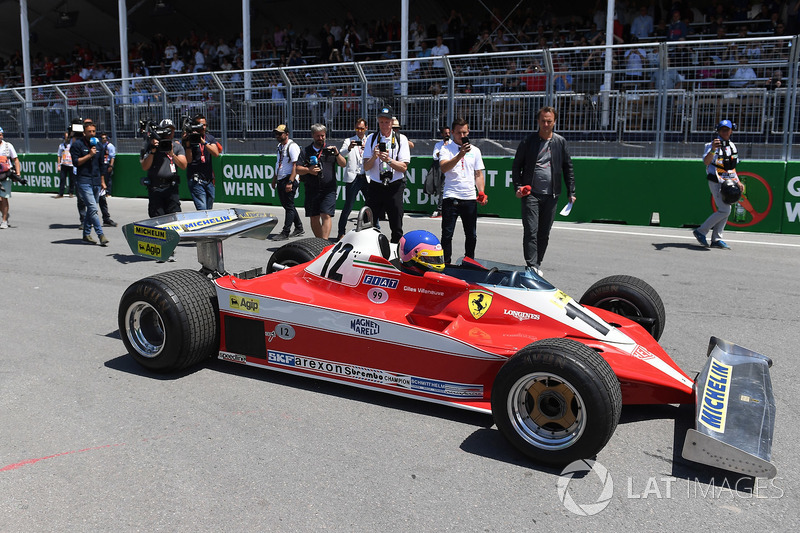 Jacques Villeneuve, Sky Italia drives his Fathers 1978 Canadian GP winning Ferrari 312T3