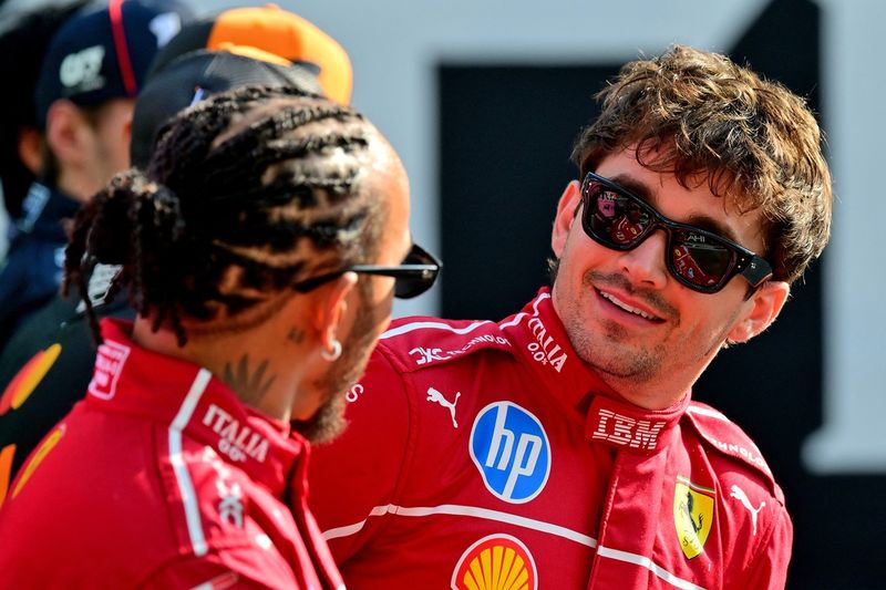 Charles Leclerc, Ferrari, Lewis Hamilton