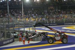 The Sahara Force India F1 VJM09 of Nico Hulkenberg, Sahara Force India F1 is is removed from the circuit