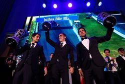 Sébastien Buemi, Lucas di Grassi, Nicolas Prost, Fórmula E Gala de los premios