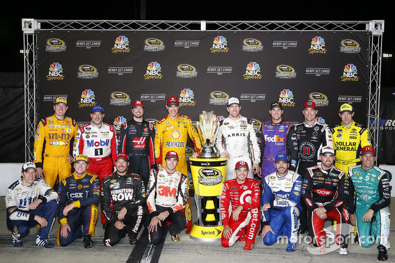 The Chase for the Sprint Cup field of drivers: Brad Keselowski, Team Penske Ford, Tony Stewart, Stew