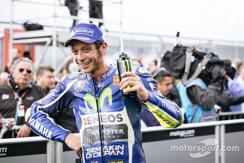 Third place Valentino Rossi, Yamaha Factory Racing in parc ferme