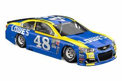 Jimmie Johnson, Hendrick Motorsports Chevrolet esquema especial  retro