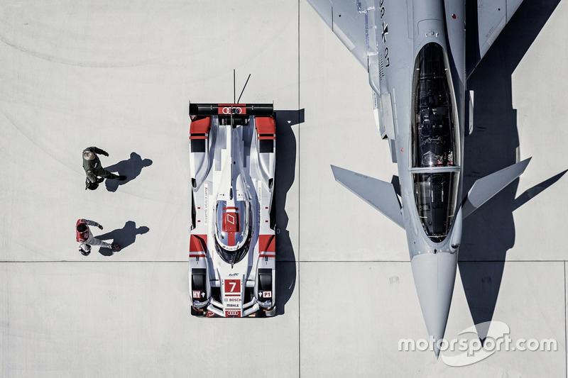 Test pilot Geri Krähenbühl with Andre Lotterer, Audi Sport Team Joest