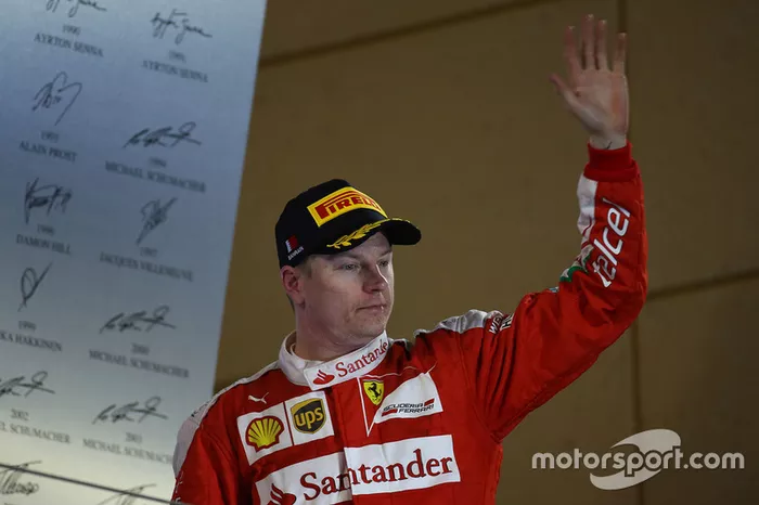 Podio: segundo lugar Kimi Raikkonen, Ferrari