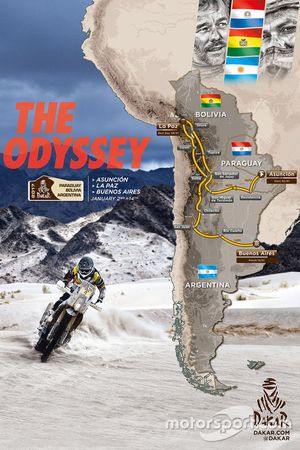 Map of the Dakar 2017