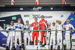 Podium LMGTE Pro: first place Davide Rigon, Sam Bird, AF Corse, second place Marino Franchitti, Andy Priaulx, Harry Tincknell, Ford Chip Ganassi Racing, third place Richie Stanaway, Jonathan Adam, Fernando Rees, Aston Martin Racing