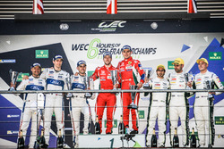 Podium LMGTE Pro: peringkat pertama Davide Rigon, Sam Bird, AF Corse, peringkat kedua Marino Franchi