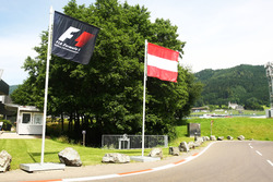 Austrian and F1 flags
