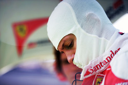 Sebastian Vettel, Ferrari en la parrilla
