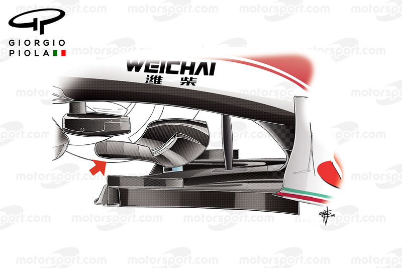 Ferrari SF16-H: Chassis-Winglet, GP Mexiko