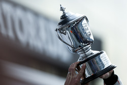 Podium GTLM: second place Patrick Pilet, Dirk Werner, Frédéric Makowiecki, Porsche Team North America and their trophy