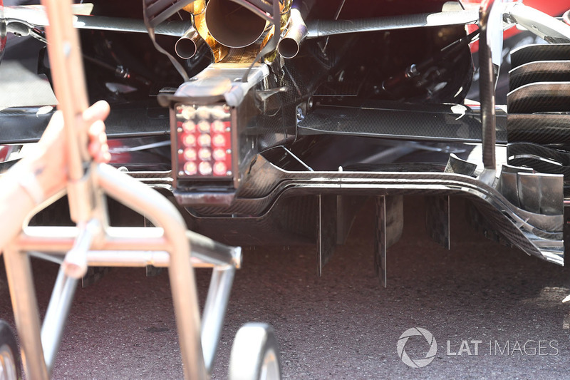 Detail bagian belakang Ferrari SF70-H