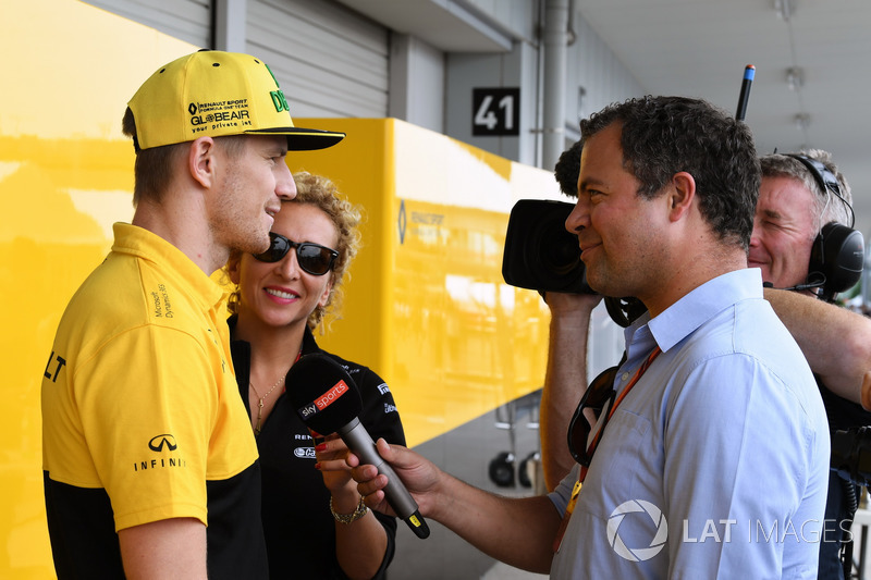 Nico Hulkenberg, Renault Sport F1 Team talks, Ted Kravitz, Sky TV