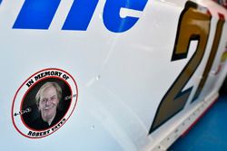 Ryan Blaney, Wood Brothers Racing Ford and Robert Yates decal