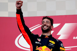Podium: winnaar Daniel Ricciardo, Red Bull Racing