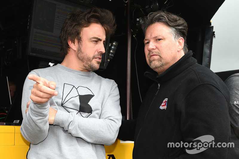 Fernando Alonso bersama Michael Andretti