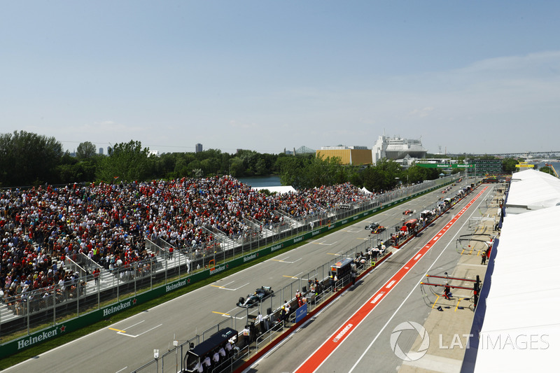 Lewis Hamilton, Mercedes AMG F1 W08, Max Verstappen, Red Bull Racing RB13, Valtteri Bottas, Mercedes AMG F1 W08 y Sebastian Vettel, Ferrari SF70H