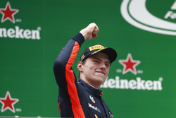 Max Verstappen, Red Bull Racing, op het podium