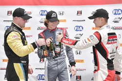 Podium: winner Raphael Forcier, Indy Motorsport Group, second place Timo Reger JDX Racing ,third place Ben Waddell, JDX Racing